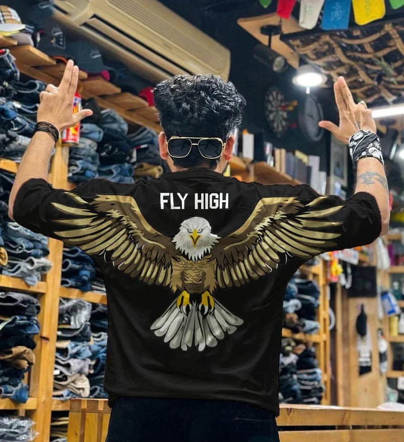 EAGLE PRINTED DROP SHOULDER TSHIRT FOR BOYS