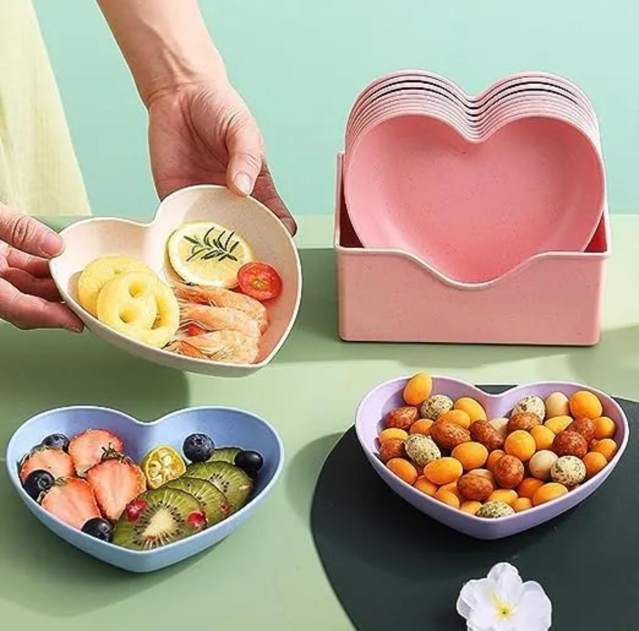 PACK OF 10 HEART PLATES