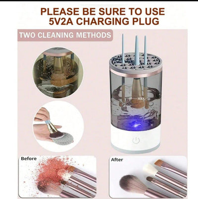 3-in-1 Automatic Makeup Brush Cleaning and Drying Stand - Keep Your Brushes Fresh and Ready to Use!